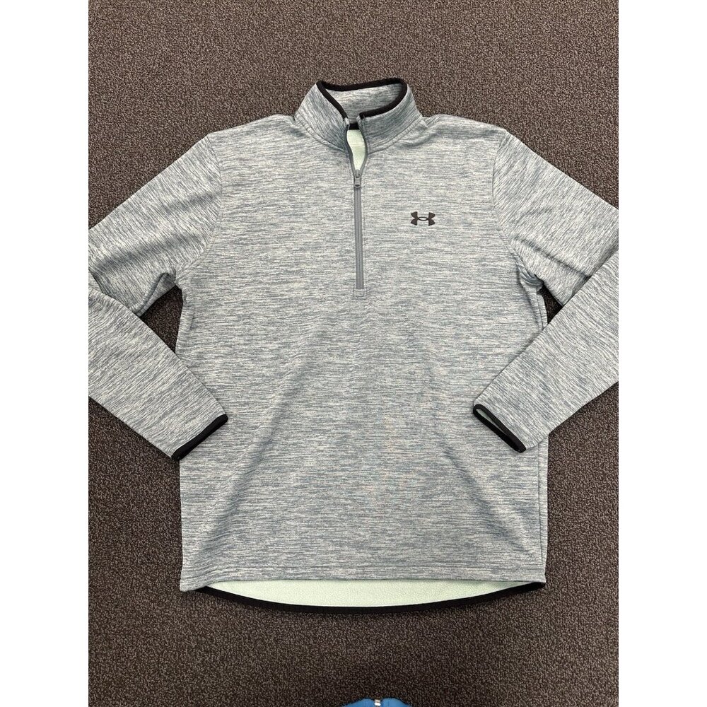 Under Armour Men's Medium Armour Fleece 1/2 Zip Pullover 1357145 Lichen Blue